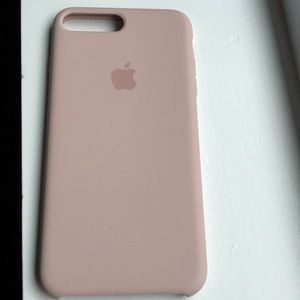 Silicone iPhone 7 PLUS case pink sand